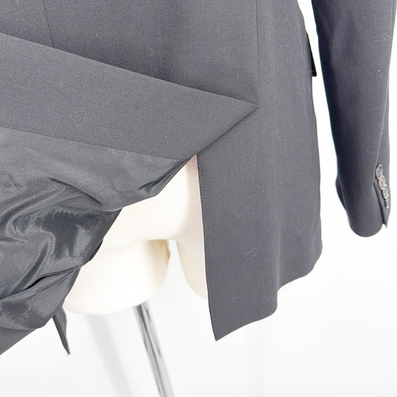 MaxMara Virgin Wool Two Button Blazer Size 14 Black Classic timeless - Picture 8 of 14